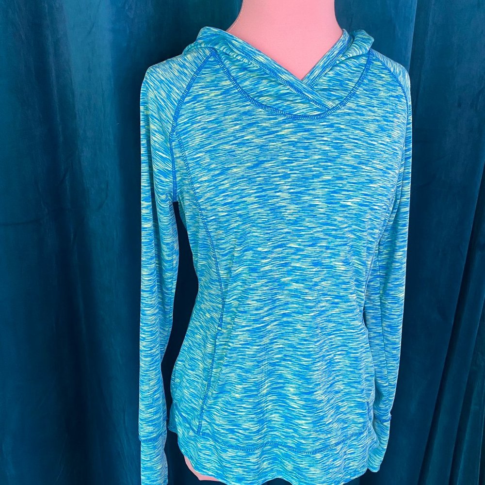 Tangerine Space Dye Pullover Hoodie Mint - Picture 3 of 13